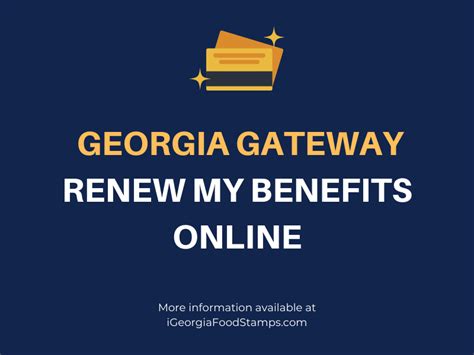 how do i renew my benefits on georgia gateway